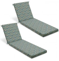 Kigley 72x21 Inch Outdoor Chaise Lounge Chair Cushions Set of 2, Pool Patio Chair Cushions for Outdoor Furniture Waterproof High-Density Foam Pad with