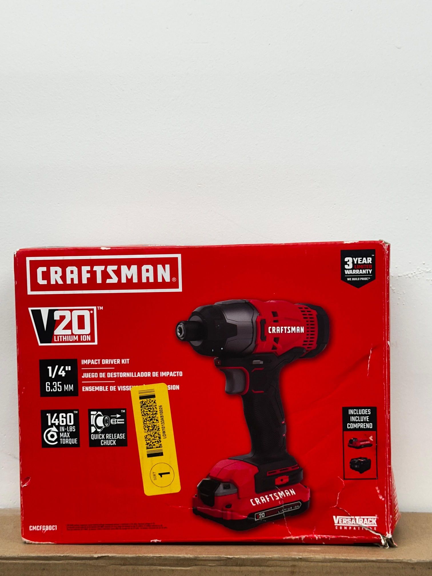 CRAFTSMAN V20 20-volt max 1/4-in Cordless Impact Driver (Battery Included and Charger Included )