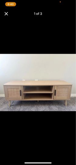 Rattan Door TV Stand Media Console