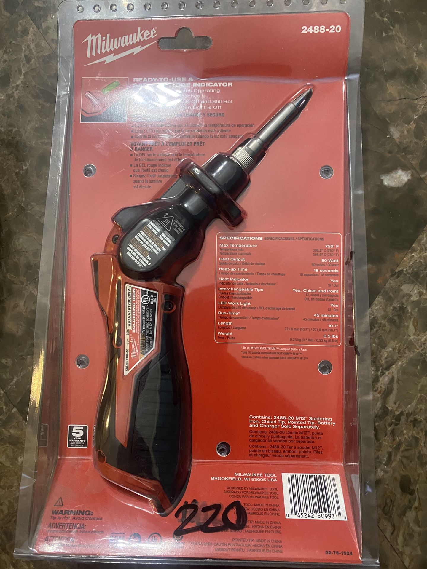 Milwaukee m12 soldering iron tool