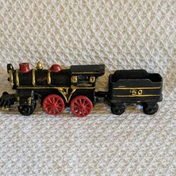 Train Locomotive Engine Coal Car Cast Iron Set Original Box Collectibles Vintage Toy Home Decor 