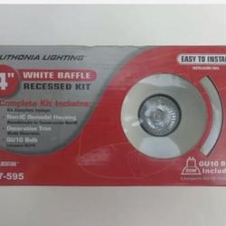 Lithonia  Lighting 4" White Baffle Recessed Kit  387-595 