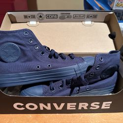 Brand New Converse Hightops Navy Men’s size 7 (women’s 9)