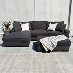FREE DELIVERY - Ashley Furniture Sectional with Storage Ottoman