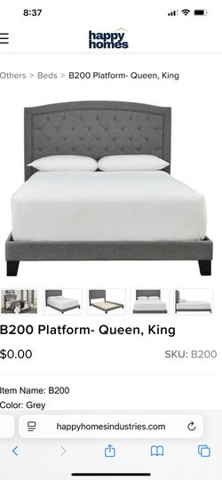 BRAND NEW KING SIZE GRAY BED FRAME WITH NEW MATTRESS /FAST DELIVERY