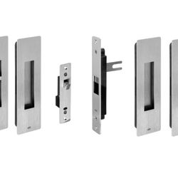 Dawson Moor Magnetic Door Lock for Double Sliding Doors - Satin Nickel