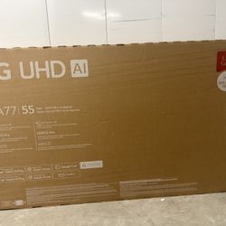 LG 55” UA77 MODEL SMART TV 4K UHD NEW IN BOX SEALED! PRICE FIRM!