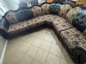 Brown sectional