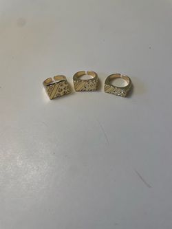 Gold plated rings