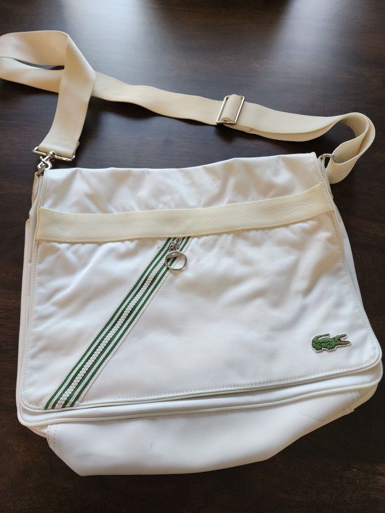 White Lacoste Sport Messenger Bag Cross Body *SEE OTHER LISTINGS* will Bundle For Less  