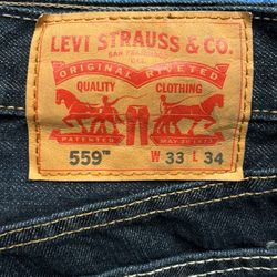LEVI’S 559 Men’s 33/34 NEW Without Tags