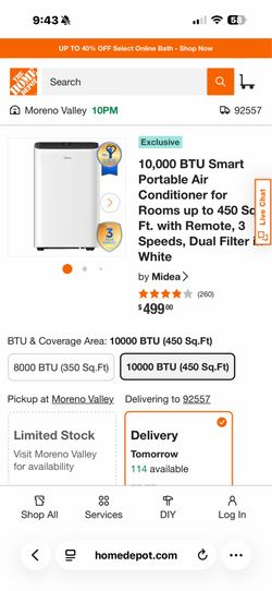 Midea 10,000 BTU PORTABLE AIR