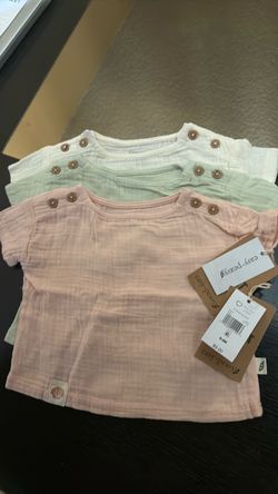 Easy Peasy Baby Muslin T-Shirts 3-Pack. 0-3m