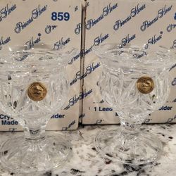 Princess House Lead Crystal Candle Holders