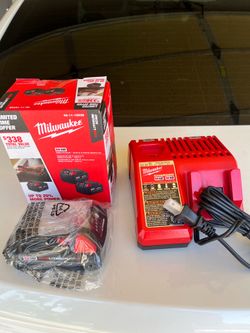 Milwaukee battery’s & charger