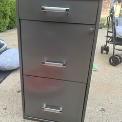 Silver File Cabinet $8