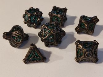 Metal Polyhedral RPG Dice Set – 7 Piece