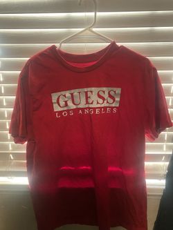 Guess LA Shirt Men Medium Red Sz Xl