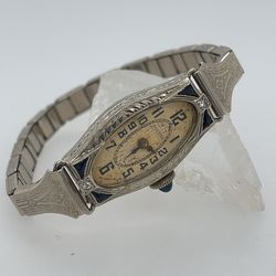 1920S Bulova  Art Deco, Fire And Diamond Watch