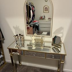 Gold Mirrored Vanity 