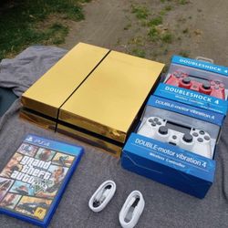 2 Brand New Controllers, 1 GTA5 Game With all Cables Brand New In Plastic sealed with Playstation 4 PS4 PS 4 500GB $200! OR 1,000GB $240 OR 2,000GB $3