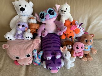Lot of 14 Stuffed Toys, excellent condition 