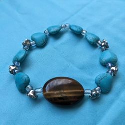 Bracelets Turquoise And Tiger Eye $6