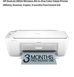HP DeskJet 2852e Wireless All-in-One Color Printer Scanner Copier