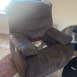 Dark Gray Reclining Chair 