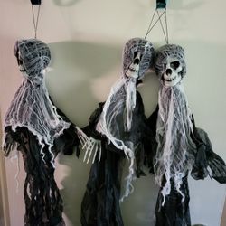 Bundle of three Halloween Hanging Skeleton Ghost