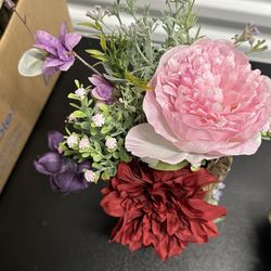Artificial/faux Wedding Flowers (purple & pink)