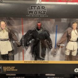 Star Wars Black Series Darth Maul , Obi Wan , Qui Gon
