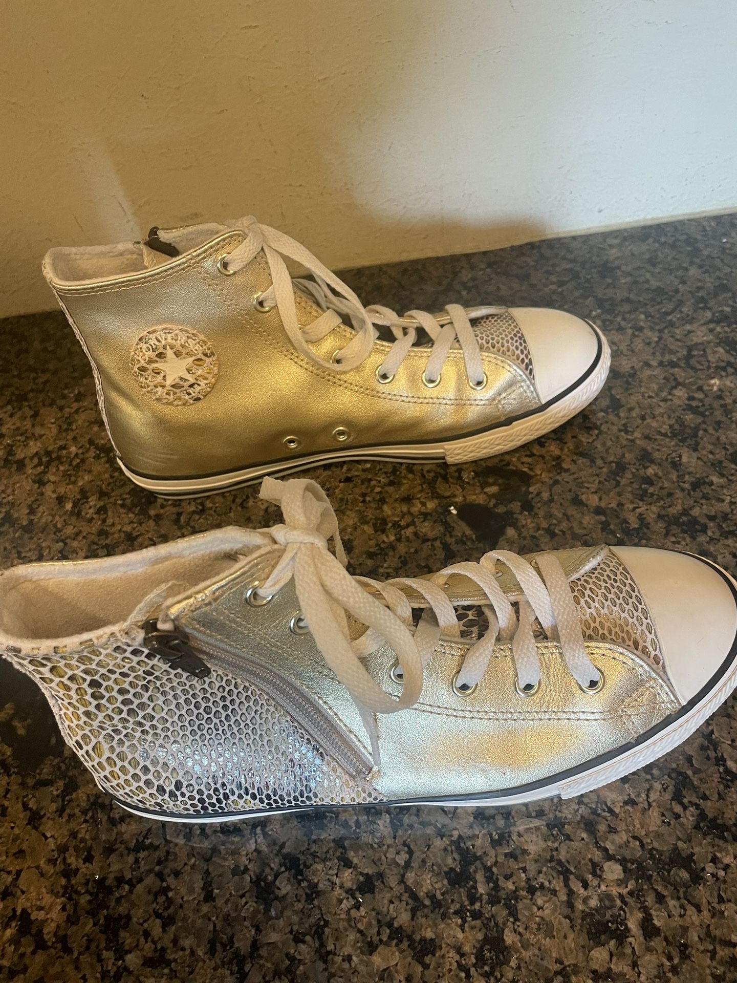 Women’s High Top Gold Rare Converse