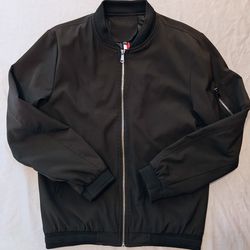 Black Bomber Jacket (Size Medium)
