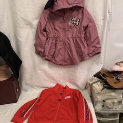 Disney Girl Minnie Mouse Hoodie and Nike Jacket