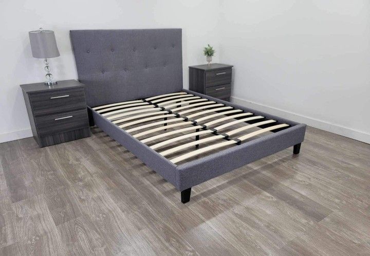 BED FRAME AND NIGHTSTANDS  - CAMA Y MESITAS DE NOCHE 