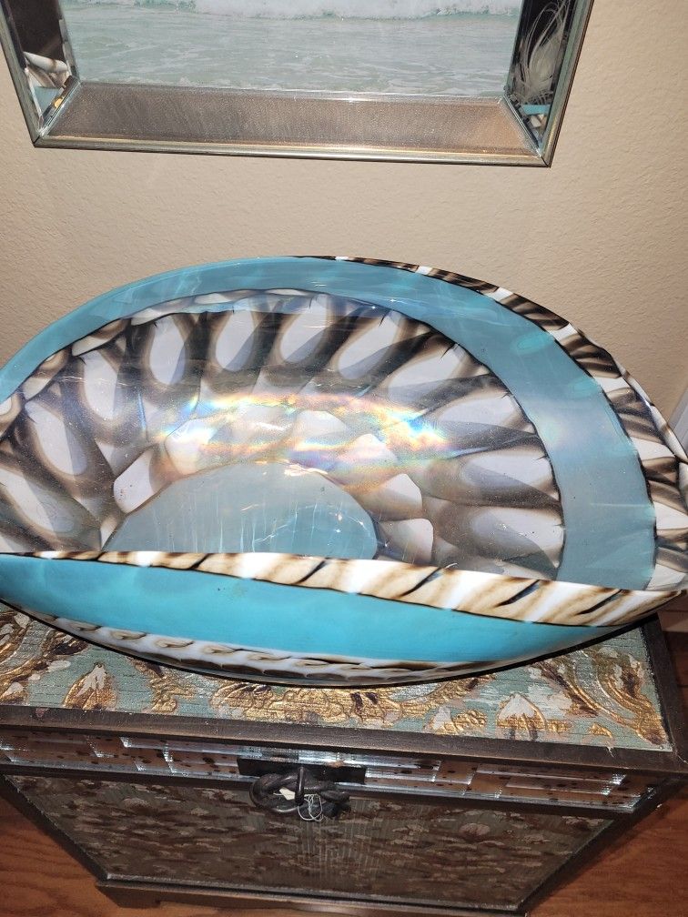 HUGE Murano Art Glass  Bowl Like NEW