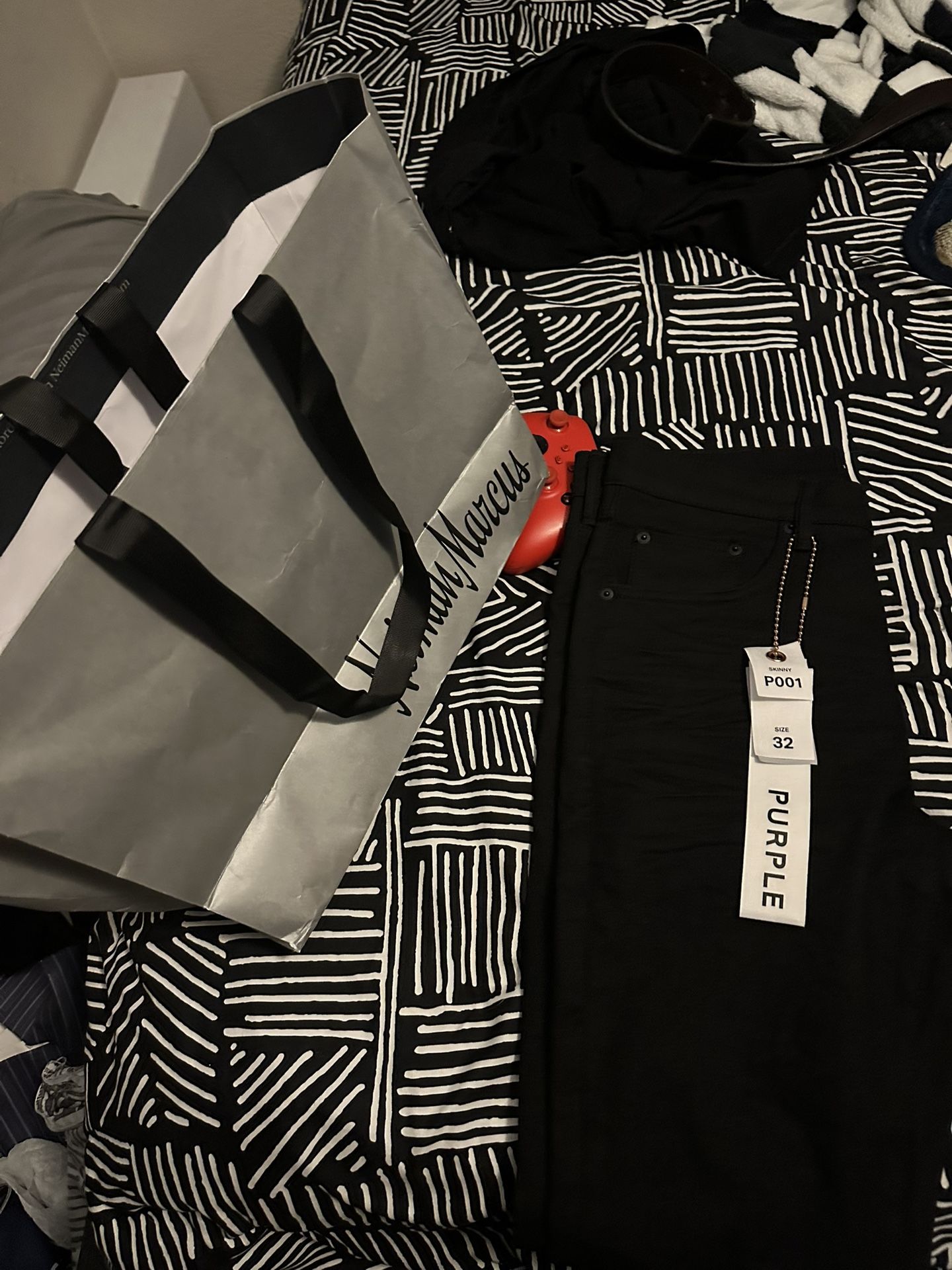 Black Purple Jeans Size 32 
