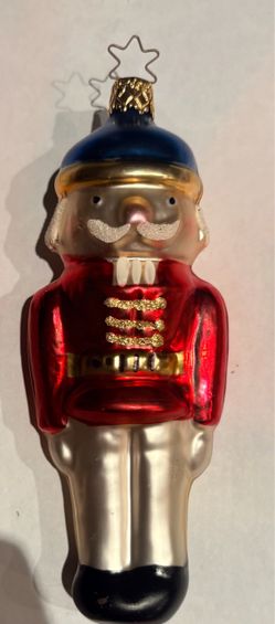 Vintage Christopher Radko Hand Blown Glass Christmas Nutcracker Ornament (from the 1990’s)