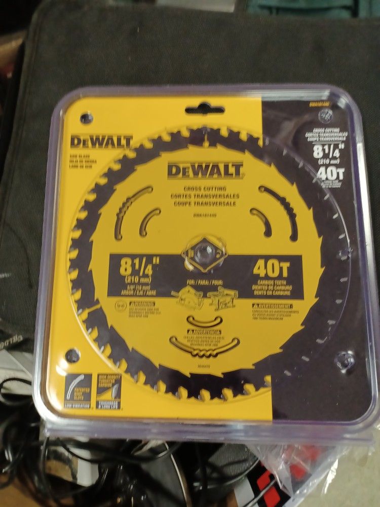 DeWalt Saw Blade Cross-cutting 8 1/4 40 T