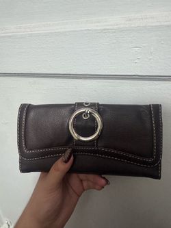 Dark Brown Leather Trifold Wallet