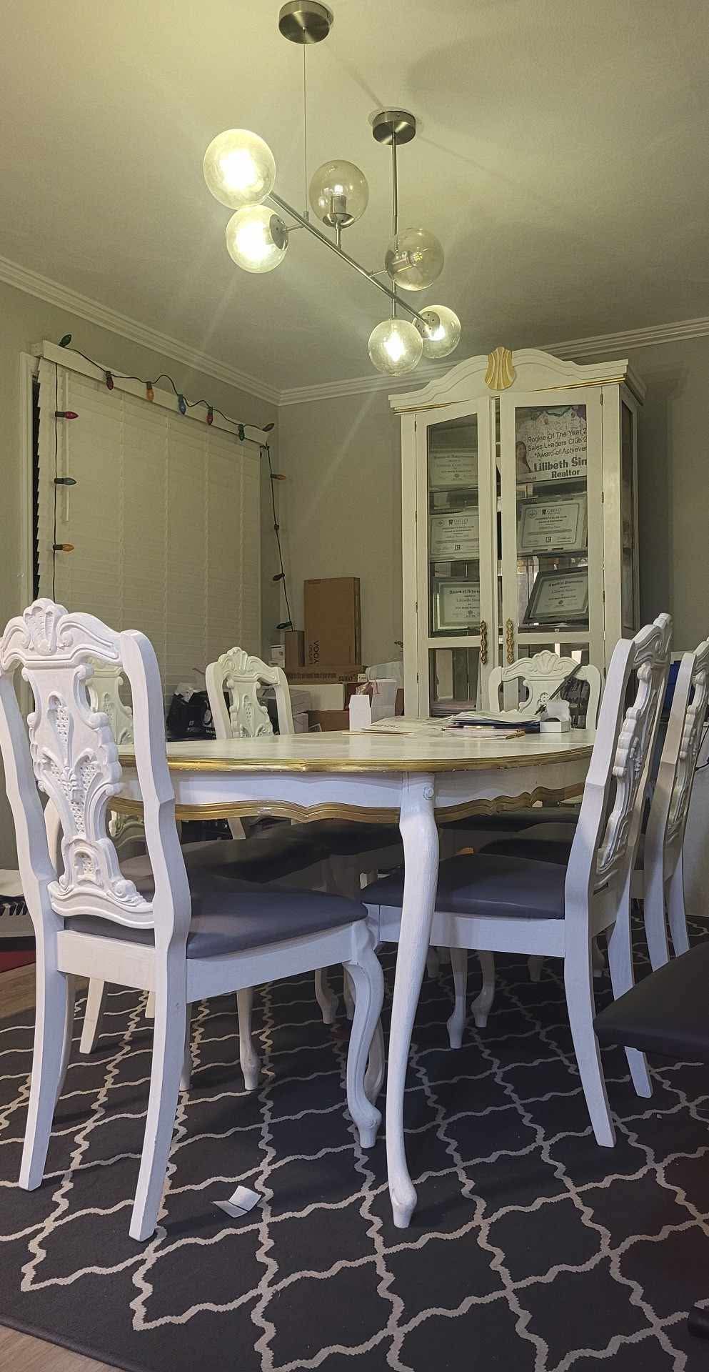 Dining Table Set With 6 Chairs With Extra Leaf