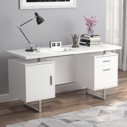 Glossy White OFFICE DESK 🔥 NEW IN BOX!