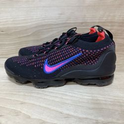 New Nike Air Vapormax 2021 FK Black/Hyper Pink-Racer Blue Women's Size 6 And 7