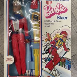 Vintage 1974 Gold Medal Barbie Olympic Skier Doll (#7264)