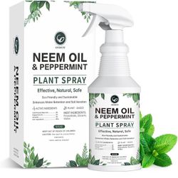 Neem Oil Plant Spray with Peppermint, 16oz 