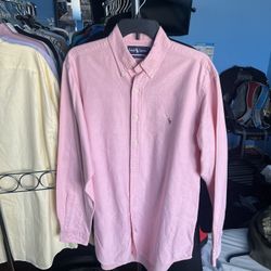 XL Pink Polo Dress Shirt 