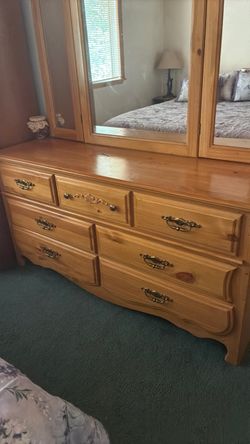 Dresser with mirror