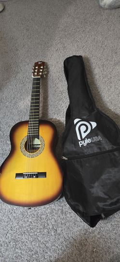 Pyle Beginner Acoustic Guitar Kit, 3/4 Junior Size All Wood Instrument