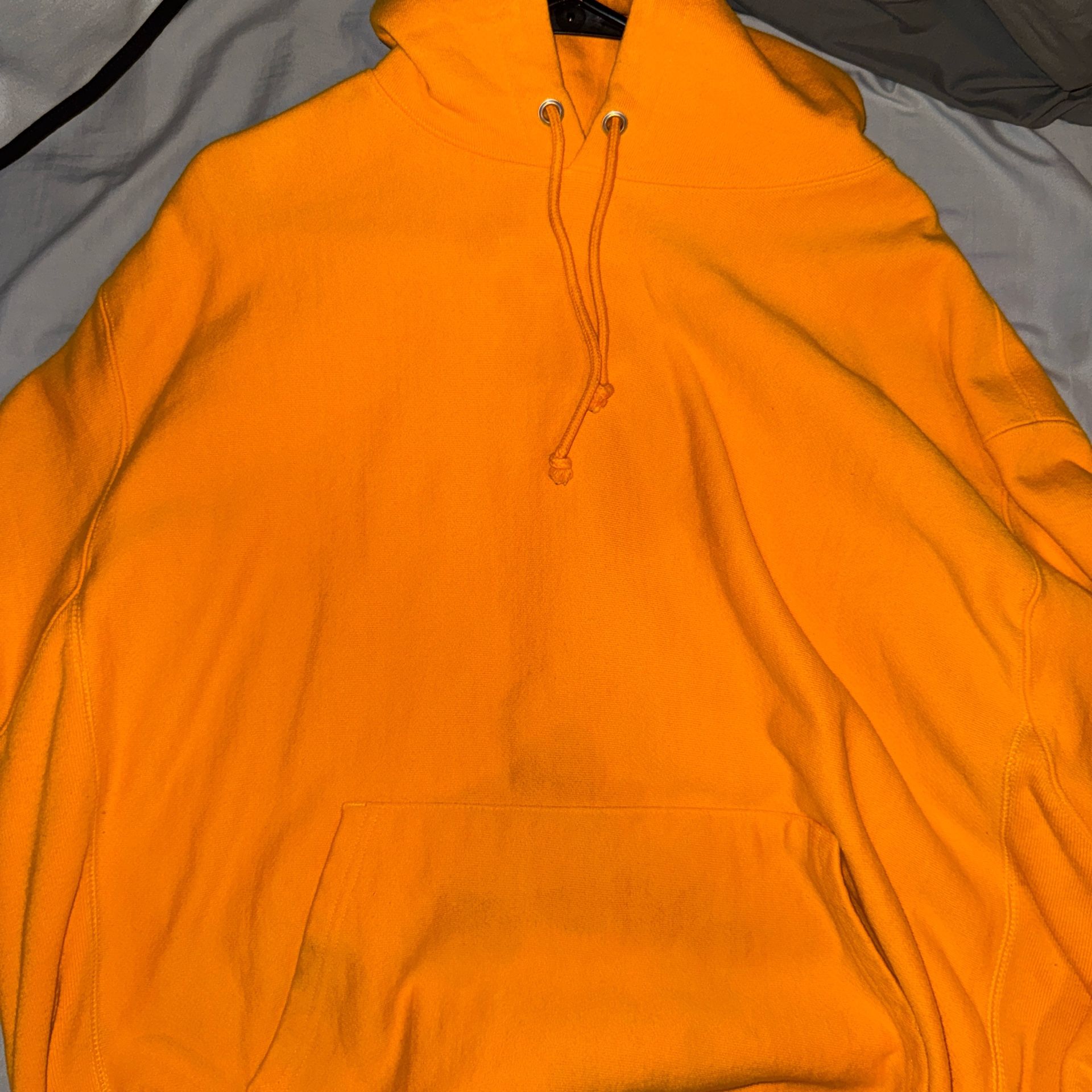 Yellow Champion Hoodie Size Large